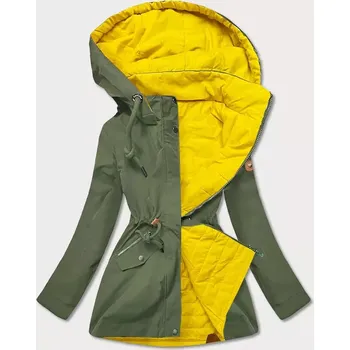 Khaki-žlutá oboustranná dámská bunda (CAN-620BIG) odstíny žluté 48