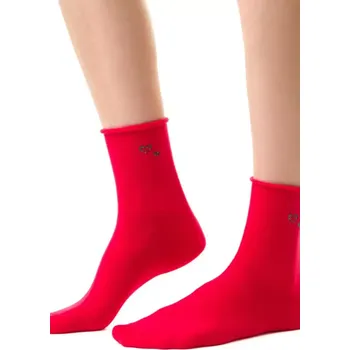 Pánské oblečení Dámské vzorované ponožky 099 Červená 35-37