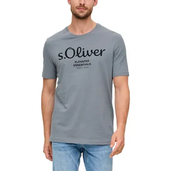 Pánské tričko s.Oliver pánské triko s krátkým rukávem 2139909 95D1 Šedá XXXL