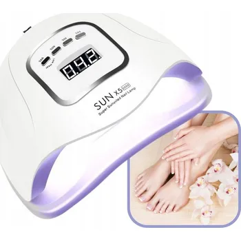 Přípravek na nehty LAMPA NA NEHTY UV LED 80W PRO HYBRIDY GELŮ SILNÝ HYBRID SAN X5 MAX LCD