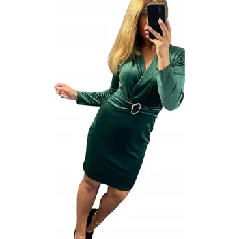 Dámské šaty Genesy koktejlové šaty glamour ke kolenům, velikost 44