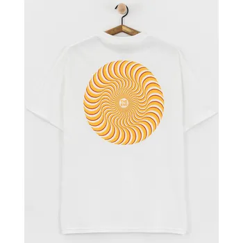 Pánské tričko Spitfire Classic Swirl Overlay (white w/yellow & red prints) XL, bílá