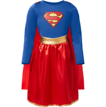 Karnevalový kostým Dívčí kostým Batgirl / Supergirl 0028100673 černá/zlatá červená/zlatá/modrá 110