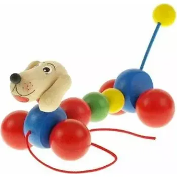 Dřevěná hračka Dřevěná tahací hračka - Jezevčík