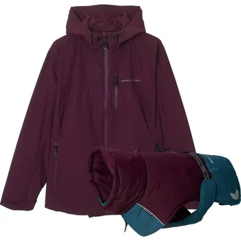Obleček pro psa IFOURTHSTYLE Nepromokavý psí kabát, zimní kabát, sada psí bundy a dámské bundy do deště (vínová, pro psa 65 cm, velikost XL)