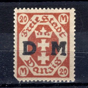 Sběratelství Známka Danzig, Mi.D28 (SG O119)*, 20 M
