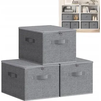 Úložný box 3KS ORGANIZÉR KONTEJNER KRABIČKA VYZTUŽENÝ ZÁMEK PRO UKLÁDÁNÍ OBLEČENÍ