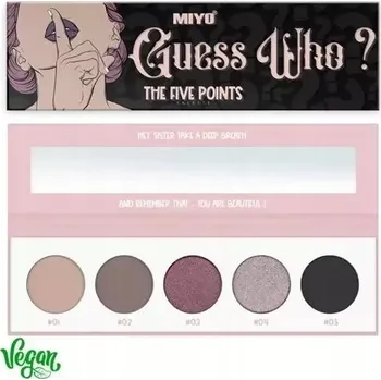 Oční stíny MIYO The Five Points Palette paletka očních stínů Guess Who? 6.5g