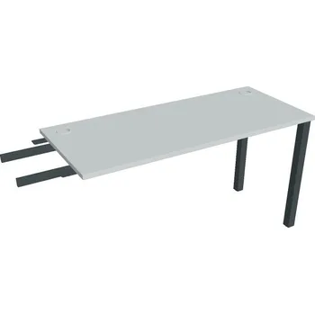 Psací stůl Stůl pracovní úzký UE 1400 RU řetězící do úhlu - ŠEDÁ , ČERNÁ