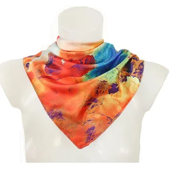 Šátek Dámský šátek s potiskem malby - Vlčí máky a Abstraktní oblohy 9001637-24