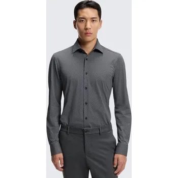 Pánská košile BOSS Black P-ROAN-K-F-261 50556102 černobílá Velikost: 39