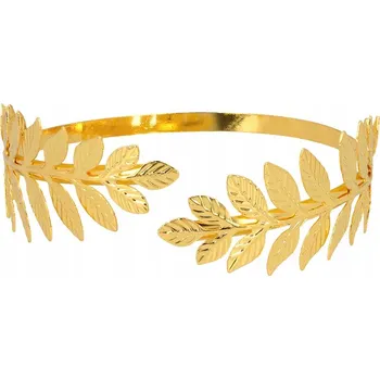 Náramek BOLAND - Kovový náramek Laurel, vavřínové listy zlatá barva