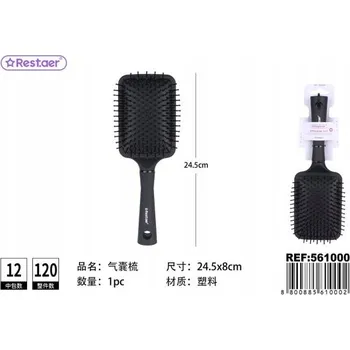 kartáč na vlasy Černý kartáč na vlasy s masážní funkcí