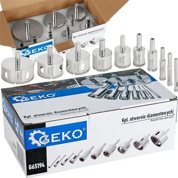 Příslušenství k vrtačce Korunkové vrtáky na keramiku 6-68mm, sada 10ks, Geko G65194
