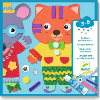 kreativní sada Djeco Koláž - Malí srdcerváči