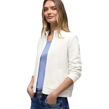Dámská mikina Dámská mikina na zip se stojáčkem Street One 324642 off white velikost 38