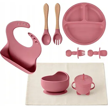 Silikonové nádobí pro krmení dětí a kojenců – sada 8 kusů