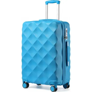 British Traveller K2395L Kufr spinner 61cm Modrý ABS/Polykarbonát