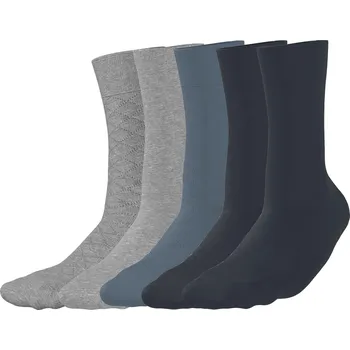 Pánské ponožky esmara Men Pánské ponožky s BIO bavlnou, 5 párů (šedá / modrá / navy modrá, 43-46)
