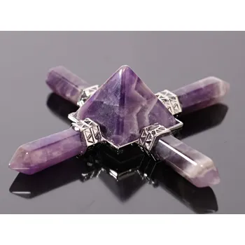 Drahý kámen Magieprirody.cz Krystalový generátor z ametystu – pyramida + 4 hroty #ZB562