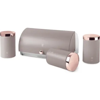 Dóza na potraviny BERLINGERHAUS Chlebník a sada dóz na potraviny 4 ks Taupe Collection BH-6834