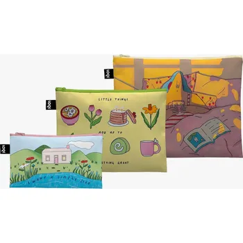 Kosmetická taška Taštičky na zip 3 ks LOQI ROSI TOOTH Exactly Where You Are