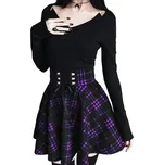 GOTH25 Sexy kostkovaná sukně ROCK PUNK - S