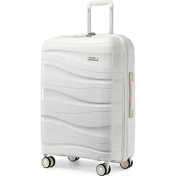 Kono K2094L Kufr spinner 66cm Bílý Polypropylen