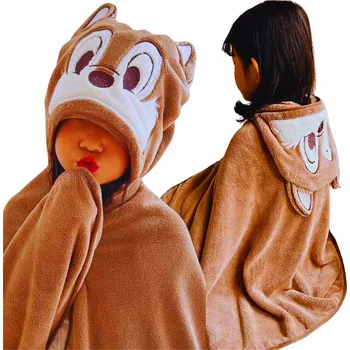 Deka s kapucí MAKOIA 70 x 140 cm hnědá