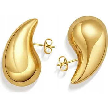 Náušnice Velké náušnice slzy kapky puzety pozlacené slzy ocel ocel