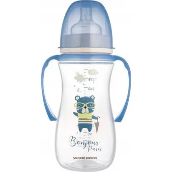 Kojenecká láhev Canpol kojenecká láhev anti-colic 300 ml EasyStart Bonjour Paris s držadly 12 m+