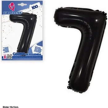 Balónek Ouda Party - Černý balónkový číslice 1m 7