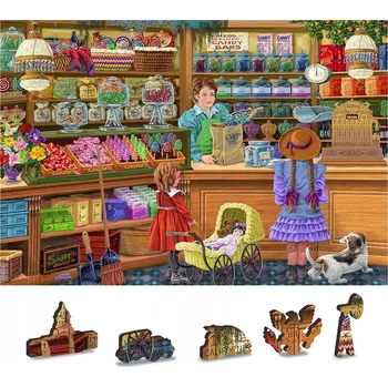 Puzzle WoodenCity 1000 dílků Sladký svět XL PUZZLE 1000 dílků