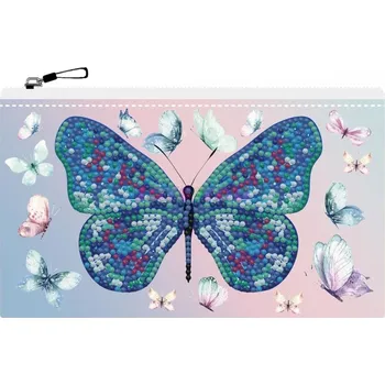 Diamantové malování DOTZIES Diamantové malování Pouzdro se zipem Motýl