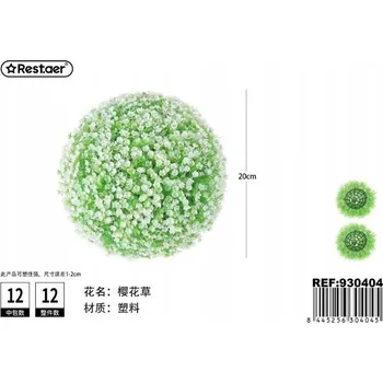 umělá květina Umělá květinová koule 20 cm Zelená dekorace