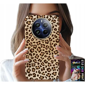 Pouzdro na mobilní telefon POUZDRO PRO REALME 12 PRO+ - S LEOPARDÍM VZOREM ZADNÍ KRYT , ŽENSKÉ