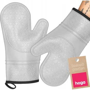 Chňapka KUCHYŇSKÁ RUKAVICE Silikonová Chňapka Žáruvzdorná Do Horké Trouby Šedá