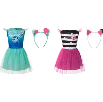 Karnevalový kostým Dívčí kostým Gabby Mercat 0028100673 růžová černá bílá tyrkysová modrá 98/104 134/140