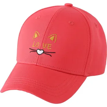 Dětská móda BE SNAZZY Letní kšiltovka bavlněná jednobarevná s potiskem 52 - 54 cm Besnazzy Červená