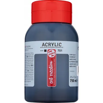 Vodová barva Akrylová Barva Talens Art Creation 750 ml 701 Slonovinová černá
