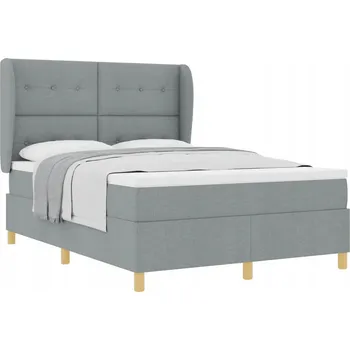 Postel Pružinová postel s matrací 203x143,5x34 cm, tmavě šedá