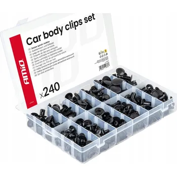 Brzdová hadice Sada spon a kolíků do auta, střední, 240 ks, AMIO-04737