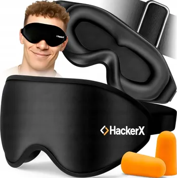 Škraboška na spaní 3D MASKA NA SPANÍ HackerX PREMIUM - 100% ZATEMŇUJÍCÍ, NASTAVITELNÁ
