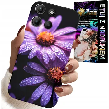 Pouzdro na mobilní telefon POUZDRO PRO MOTOROLA MOTO G15 - KRYT S RŮŽOVÝMI KVĚTINAMI OBAL