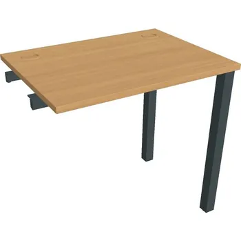 Psací stůl Stůl pracovní úzký UE 800 R řetězící rovné - BUK , ČERNÁ