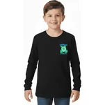 CHLAPECKÉ TRIČKO S DLOUHÝM RUKÁVEM SMAJLÍK ZIMA26 Barva: Černá, Velikost: 158