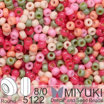 Dětské navlékací korálky Korálky Miyuki Round 8/0. Barva MIX 5122 Magic Flower. Balení 5g
