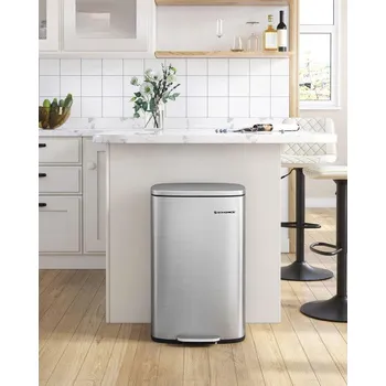 Odpadkový koš SONGMICS Odpadkový koš 50 l nerez