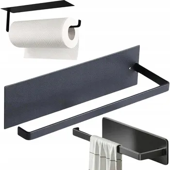Věšák Držák věšák na papírové kuchyňské utěrky loft černý