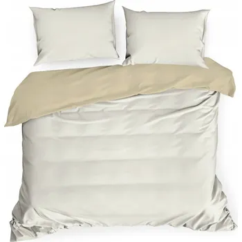 Povlečení Eurofirany povlečení 160x200 bavlna saténové oboustranné NOVA krémová+béžová